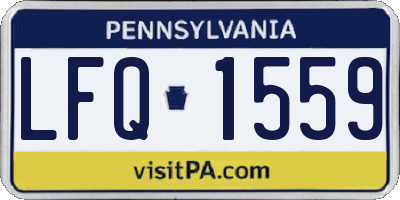 PA license plate LFQ1559