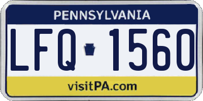 PA license plate LFQ1560