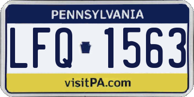 PA license plate LFQ1563