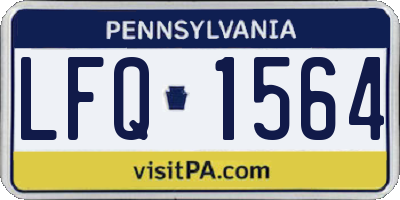 PA license plate LFQ1564