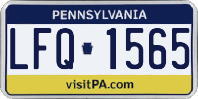 PA license plate LFQ1565