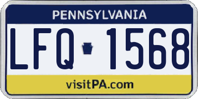 PA license plate LFQ1568