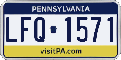 PA license plate LFQ1571