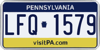 PA license plate LFQ1579