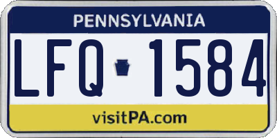PA license plate LFQ1584