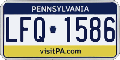 PA license plate LFQ1586