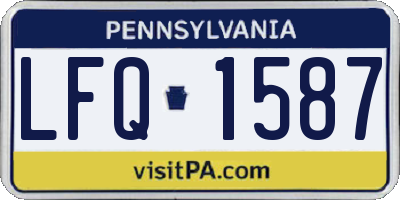 PA license plate LFQ1587