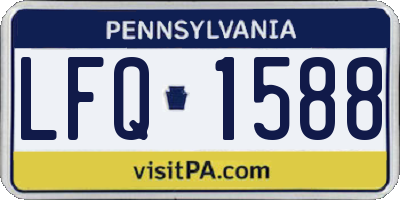 PA license plate LFQ1588