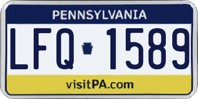 PA license plate LFQ1589