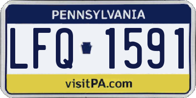 PA license plate LFQ1591
