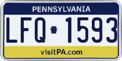 PA license plate LFQ1593
