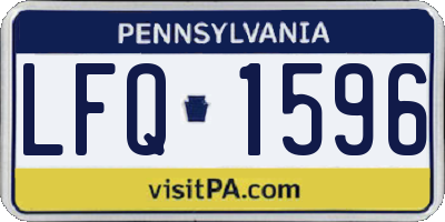 PA license plate LFQ1596