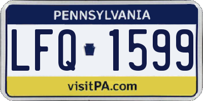PA license plate LFQ1599