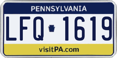 PA license plate LFQ1619