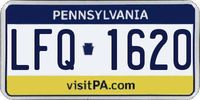 PA license plate LFQ1620