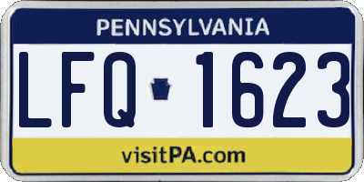 PA license plate LFQ1623
