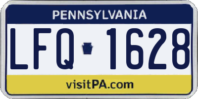PA license plate LFQ1628