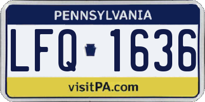 PA license plate LFQ1636