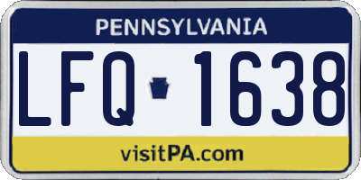 PA license plate LFQ1638