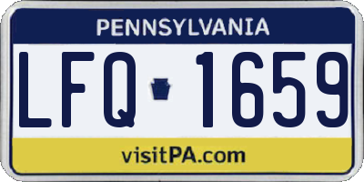 PA license plate LFQ1659