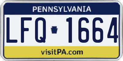 PA license plate LFQ1664