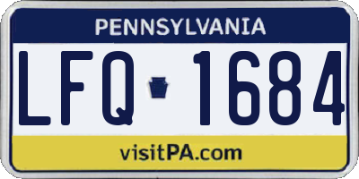 PA license plate LFQ1684
