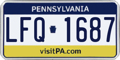 PA license plate LFQ1687