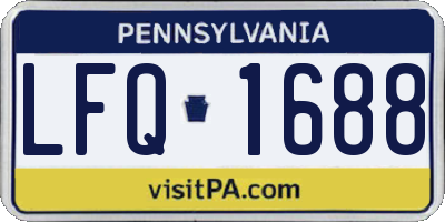 PA license plate LFQ1688