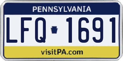 PA license plate LFQ1691