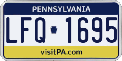 PA license plate LFQ1695