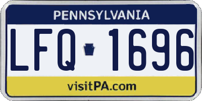 PA license plate LFQ1696