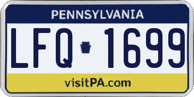 PA license plate LFQ1699