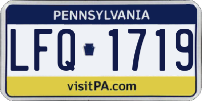 PA license plate LFQ1719