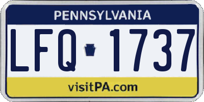 PA license plate LFQ1737