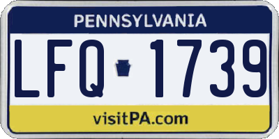PA license plate LFQ1739