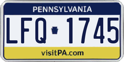 PA license plate LFQ1745