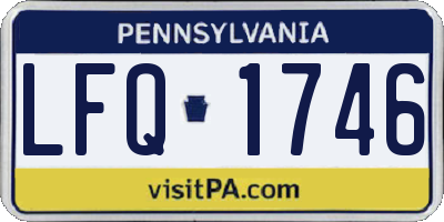 PA license plate LFQ1746