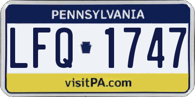 PA license plate LFQ1747