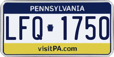 PA license plate LFQ1750