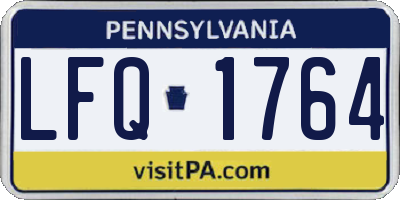 PA license plate LFQ1764