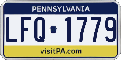 PA license plate LFQ1779