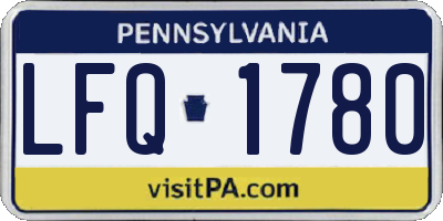 PA license plate LFQ1780
