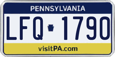 PA license plate LFQ1790
