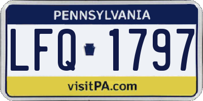 PA license plate LFQ1797