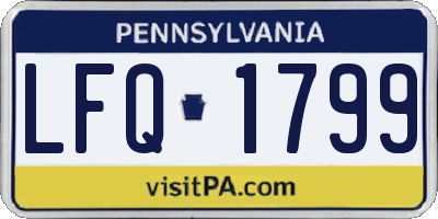 PA license plate LFQ1799