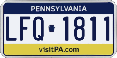 PA license plate LFQ1811