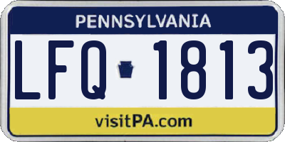 PA license plate LFQ1813