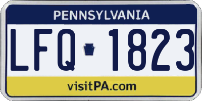 PA license plate LFQ1823