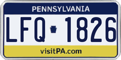 PA license plate LFQ1826