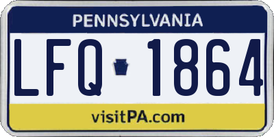 PA license plate LFQ1864